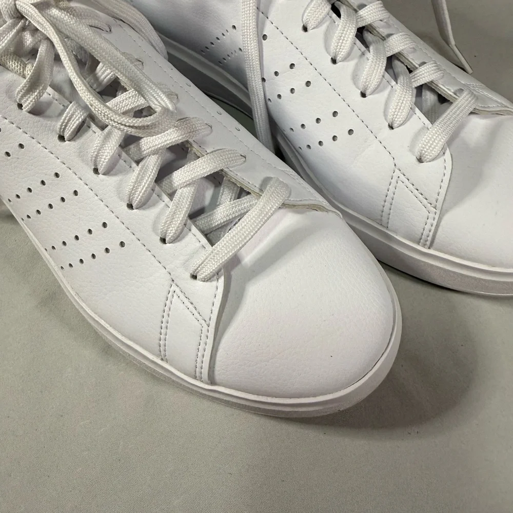 Adidas Advantage White Navy Womens 9 Cloudfoam Sneaker‎
